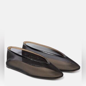 Le Monde Beryl Luna Black Mesh Flats - Sz 38